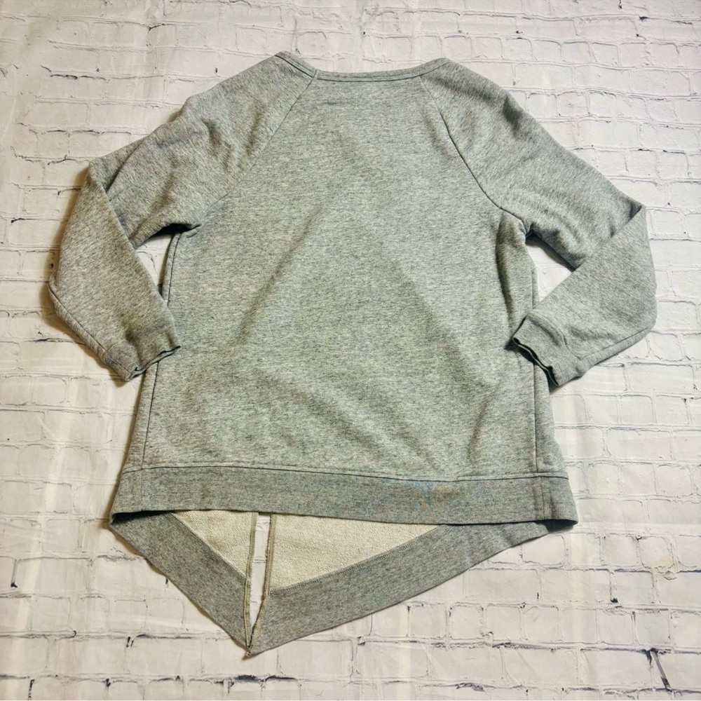 Anthropologie Akemi+Kin Gray Orange Sweatshirt Top Cotton Blend Size XS - Picture 12 of 14